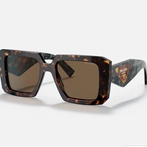 NWT PRADA| 0PR 23YS 2AU06B TORTOISE/DRK BROWN LENS